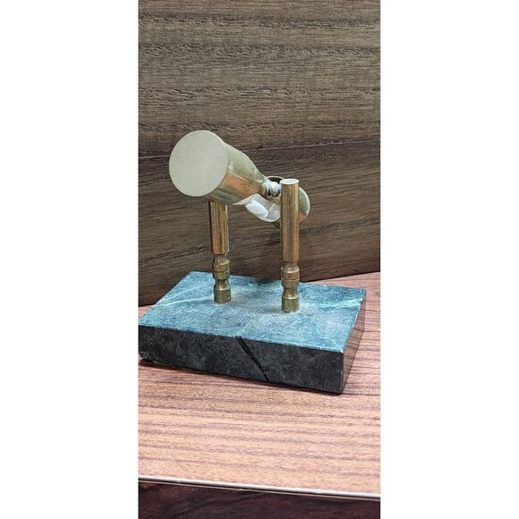 Vintage Brass Plated Timer with Marble base Sand Timer Paperweight - Picture 7 of 12